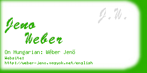 jeno weber business card