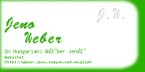 jeno weber business card